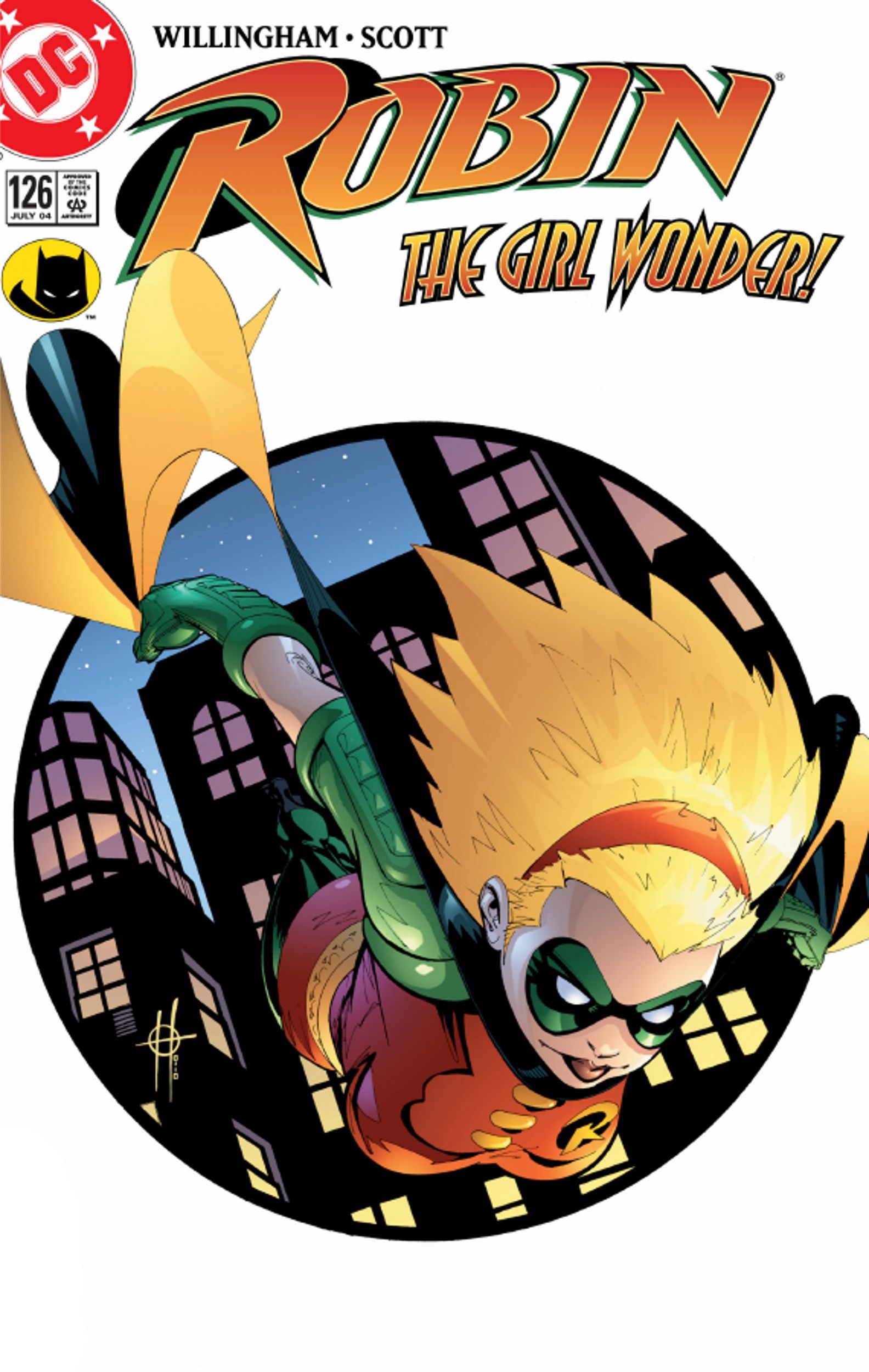 Robin #126, cover art by Damion Scott and Guy Major