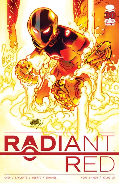 The cover of Image Comics' Radiant Red #2