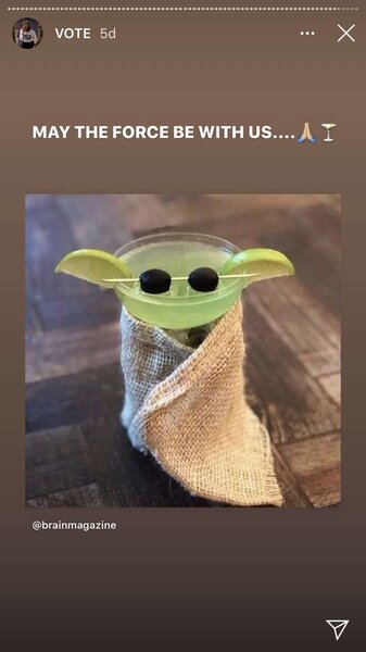 Baby Yoda cocktail