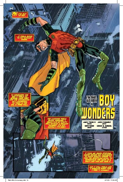 Robin 80th Anniversary -  "Boy Wonders": (W) James Tynion IV, (A) Javier Fernandez (C) David Baron (L) Carlos M. Mangual [Credit: DC Comics]