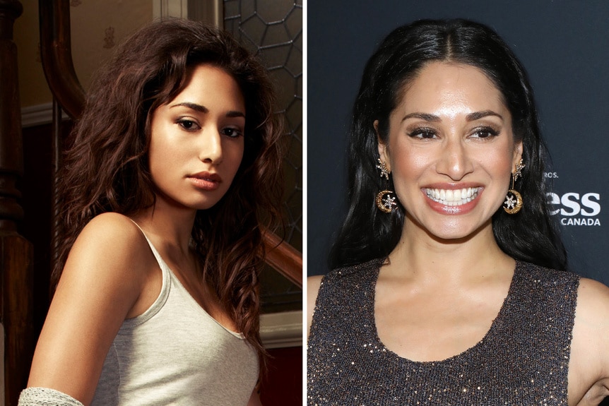 A split of Meaghan Rath in SYFY's Being Human and in 2023.