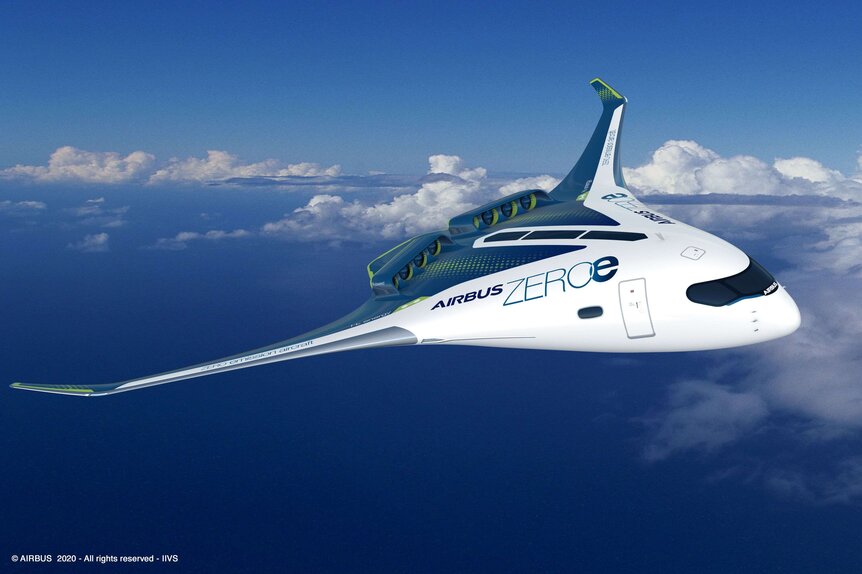 Airbus Blended Wing Body hydrogen airplane concept