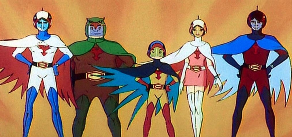 The whole Battle Of The Planets Gatchaman Team 