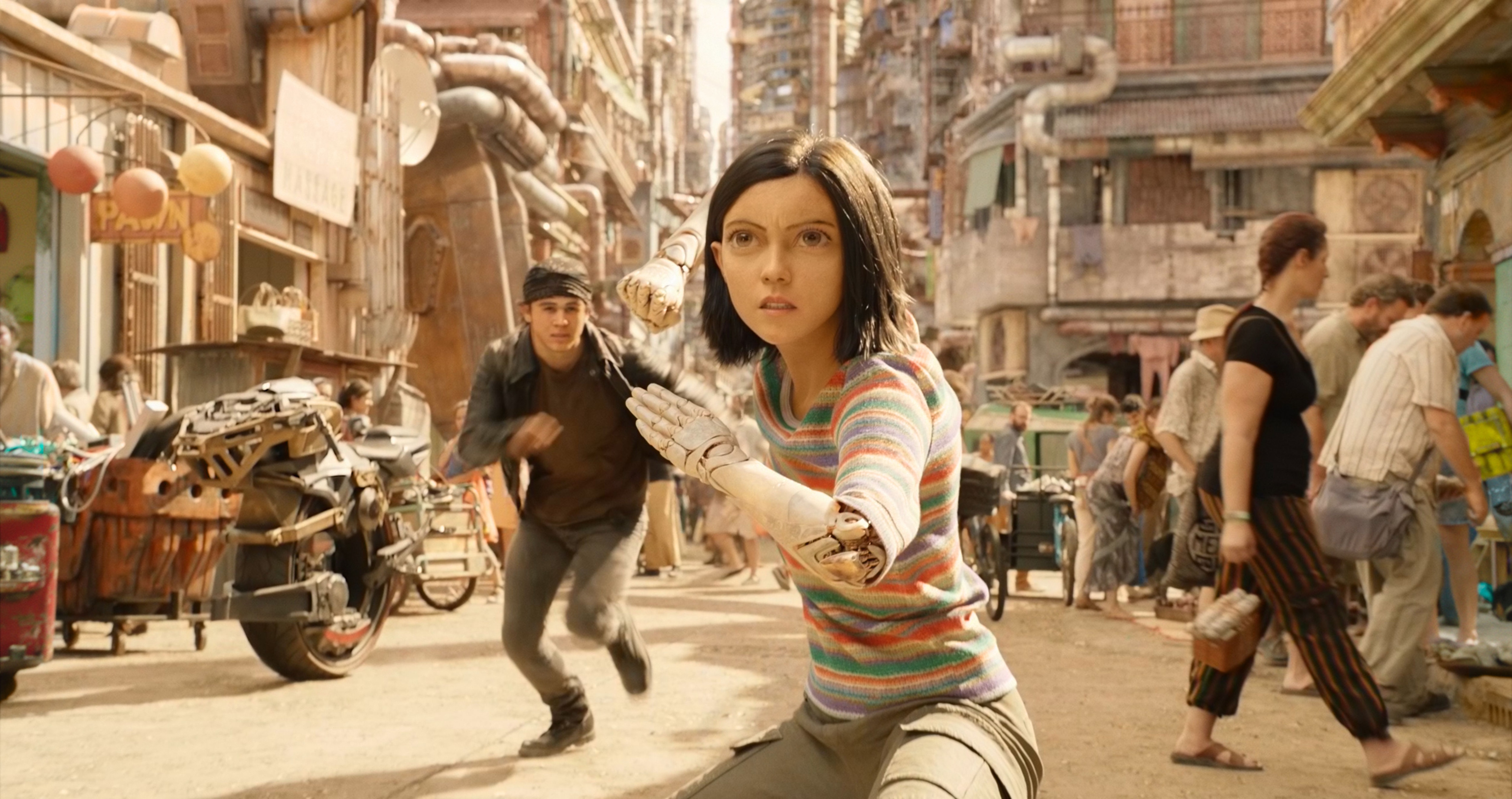 Alita: Battle Angel used Rosa Salazar and real dogs to bring robots to life  | SYFY WIRE
