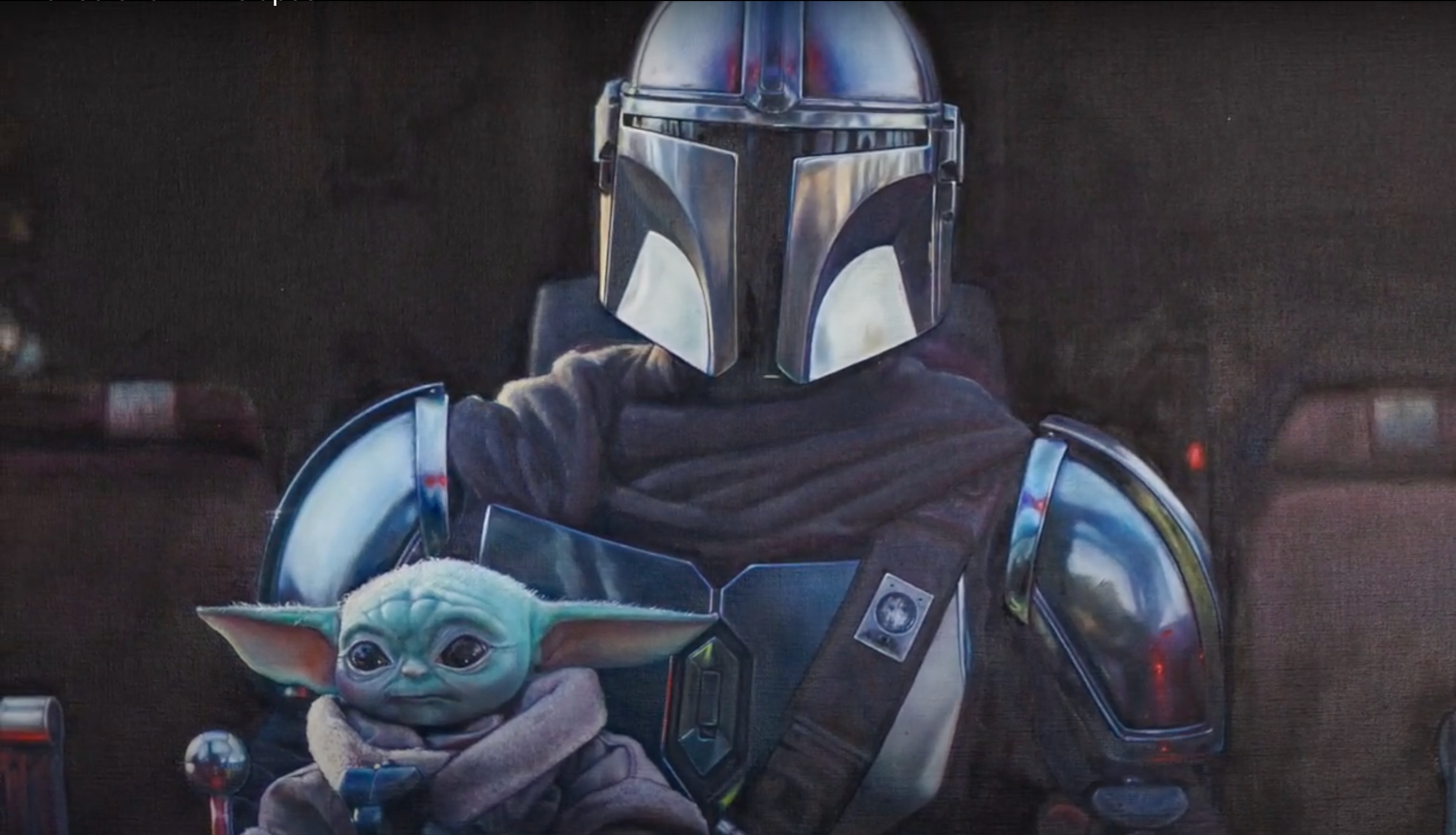 Screenshot of Mandalorian Painting in the National Portrait Gallery