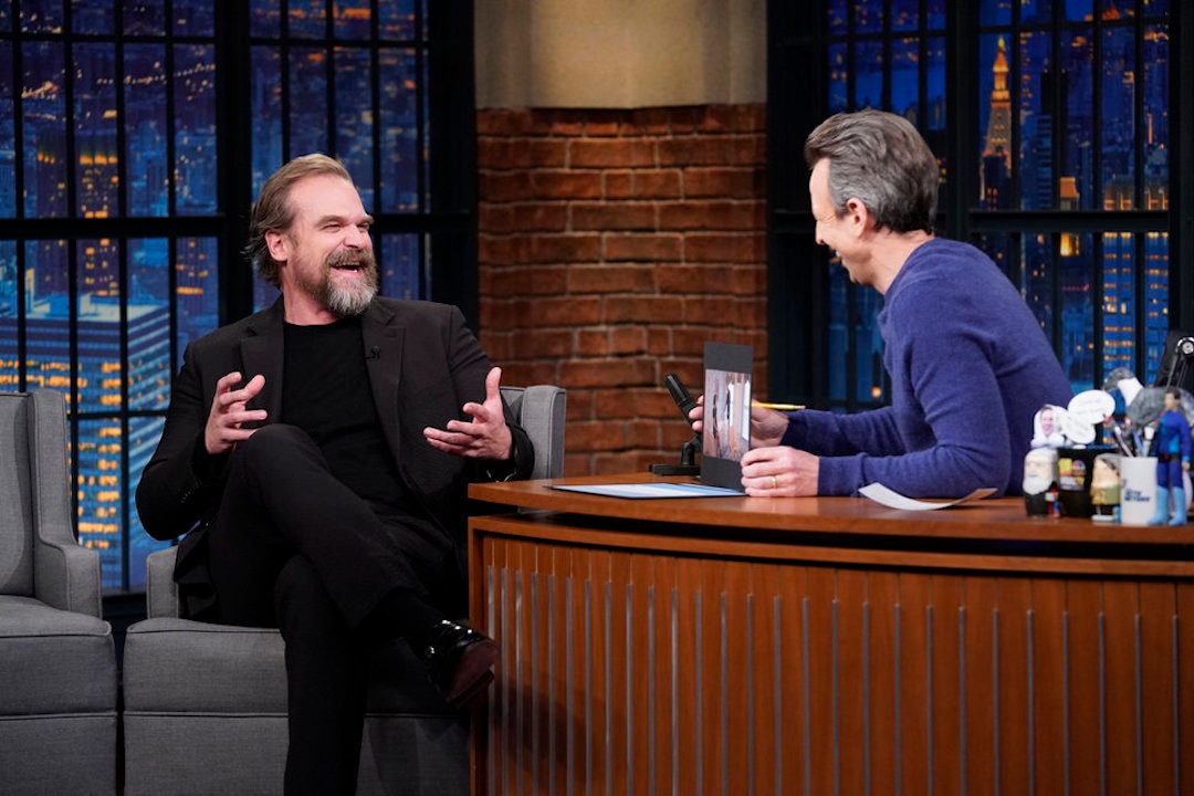 Actor David Harbour on Late Night with Seth Meyers
