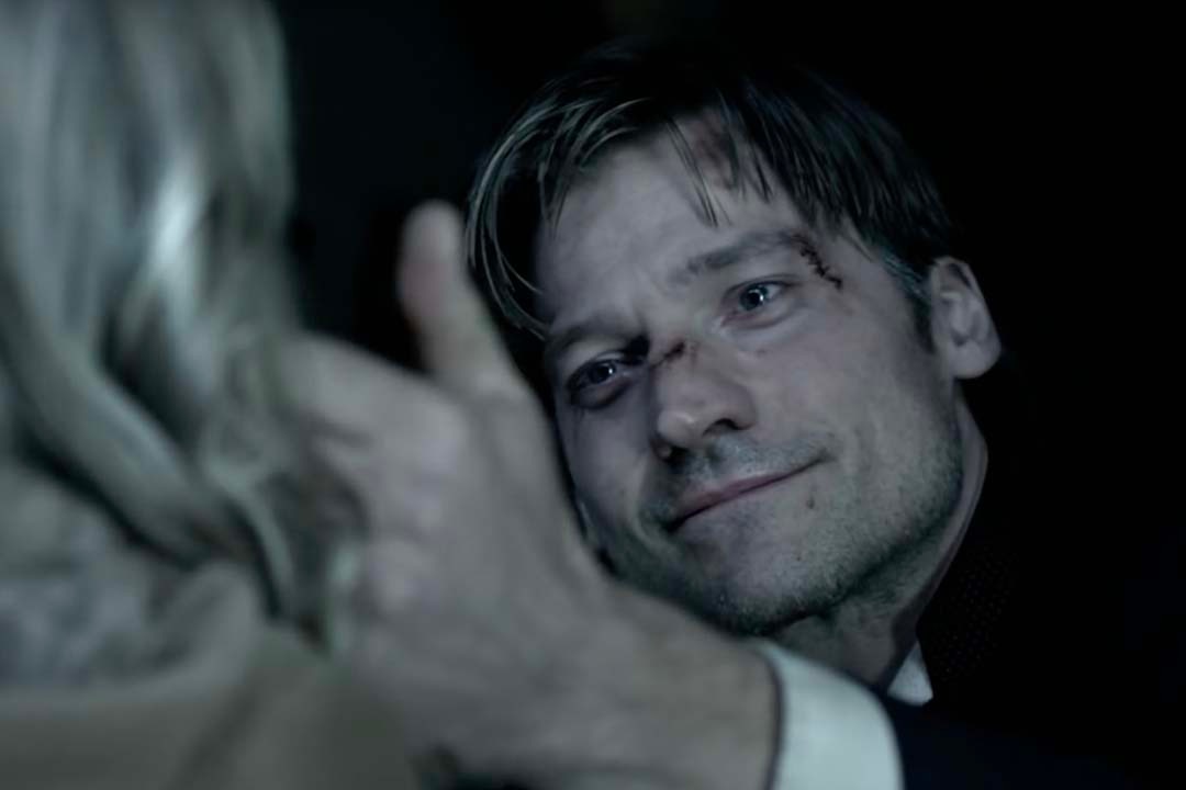 Nikolaj Coster-Waldau caresses a child in Mama (2013)