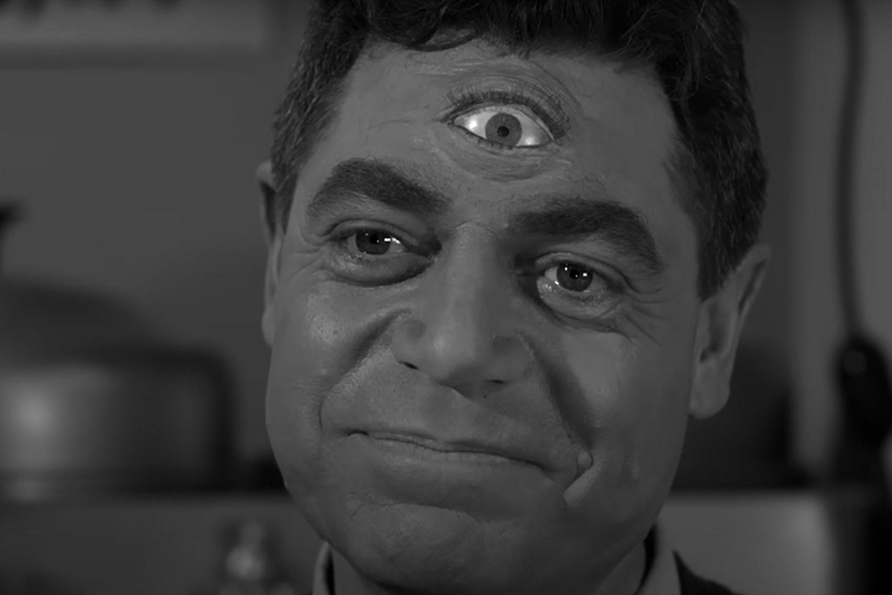 Hayley (Barney Phillips) appears with a third eye in The Twilight Zone Episode 228.