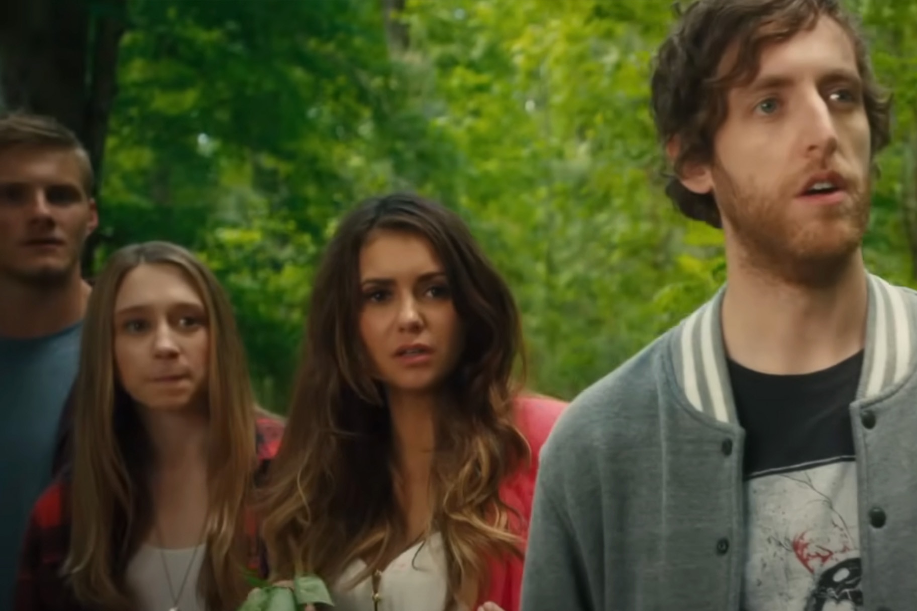 The cast of The Final Girls (2015) looks perplexed.