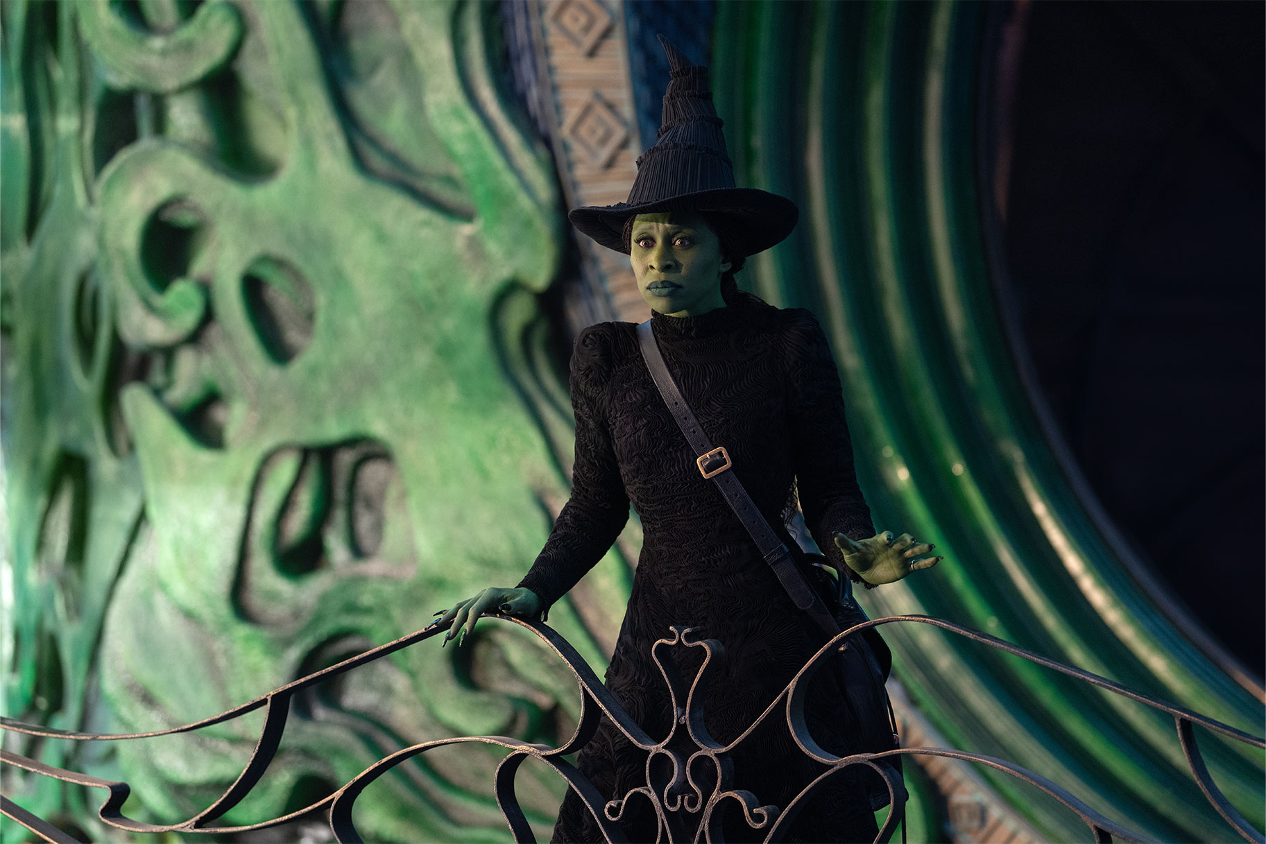 Elphaba (Cynthia Erivo) during a scene in WICKED.