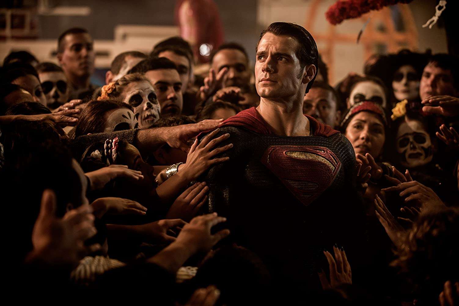 First look at Henry Cavill in the full Superman costume on the set of ' Superman vs. Batman