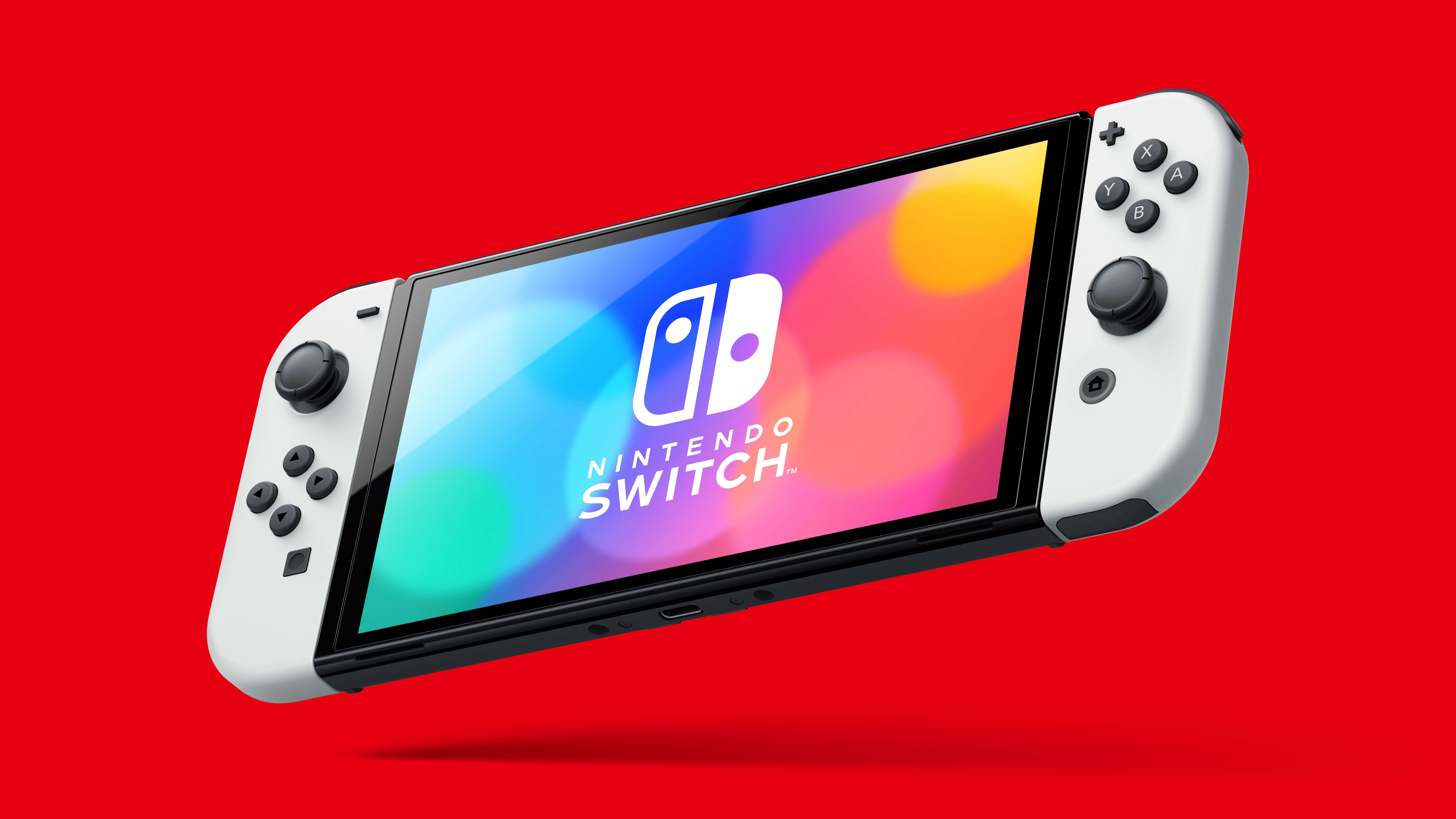 New Nintendo Switch OLED Console + Free Games + Neon Joy Con Controllers