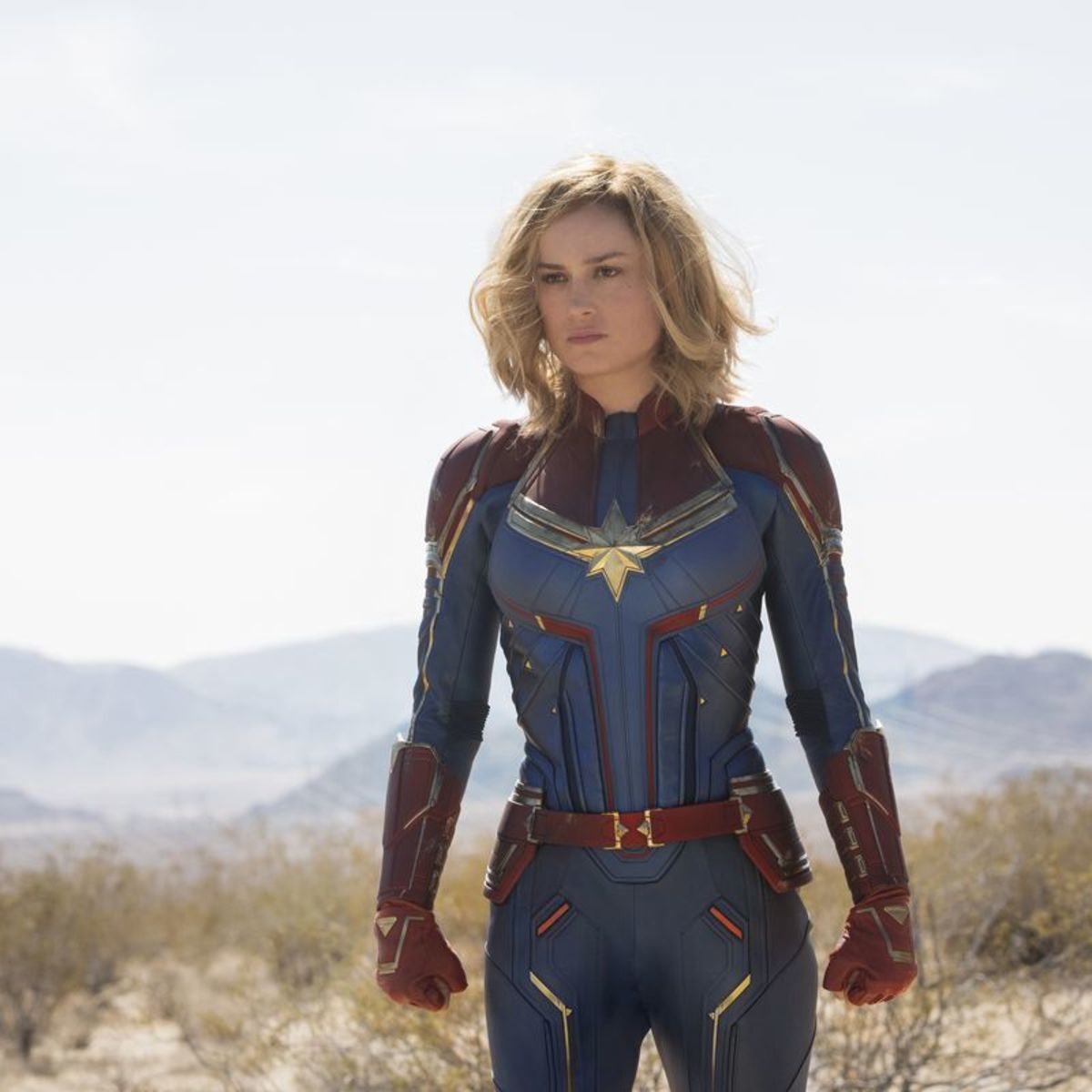 Brie Larson Reveals Another Look At Her Captain Marvel Costume While Urging People To Vote