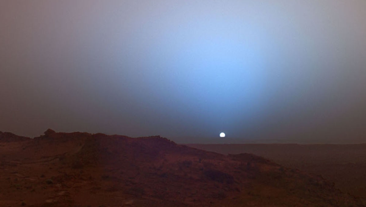 Watch the stunning, bluetinted sunset captured by NASA's Mars rover