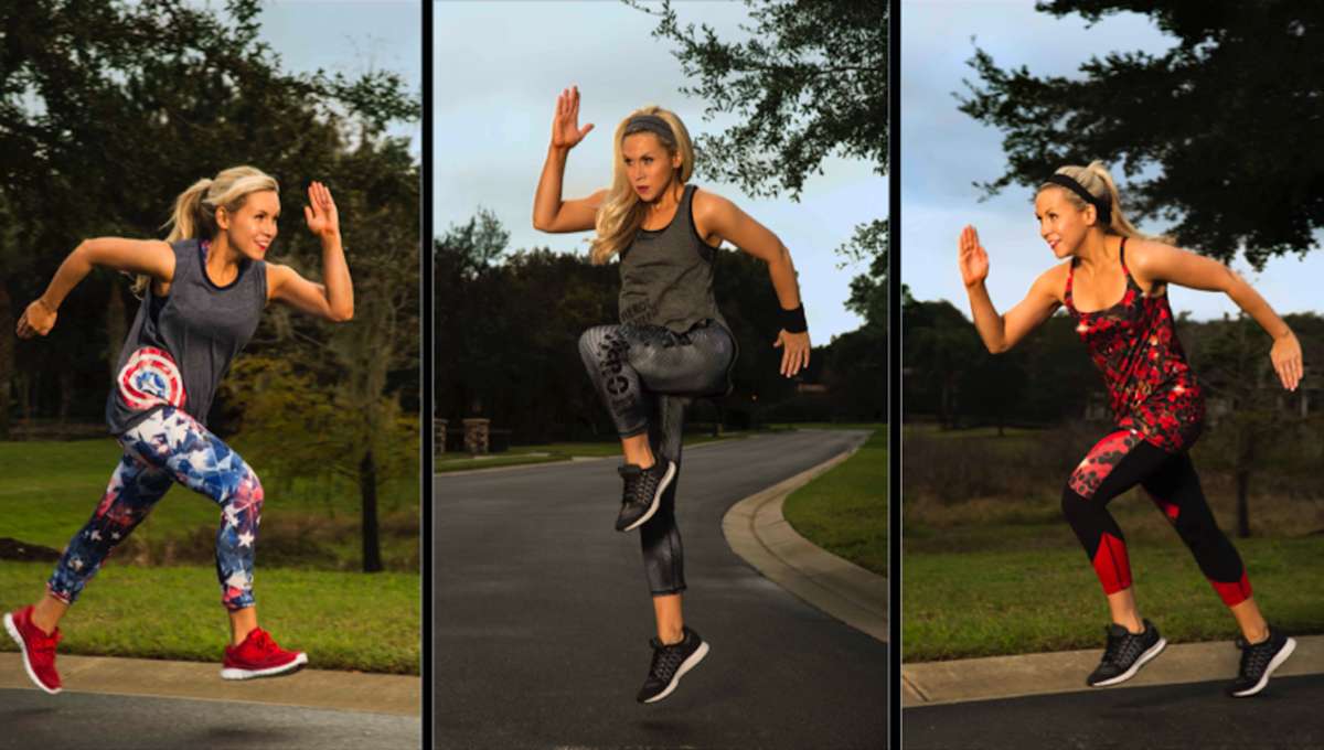 captain america workout leggings