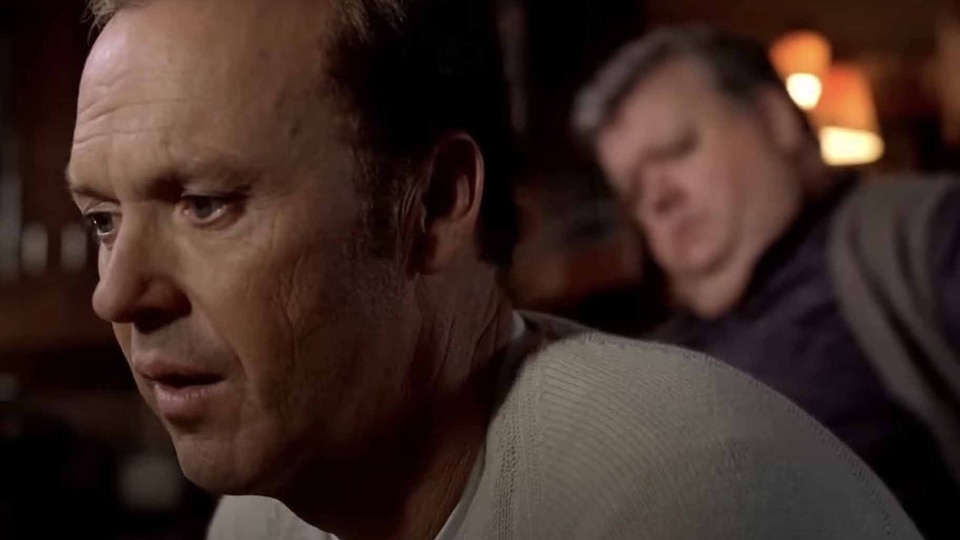 Jonathan Rivers (Michael Keaton) appears concerned in White Noise (2005).