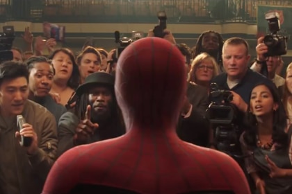 Spider Man faces fans in Spider-Man: Far From Home