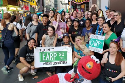 Wynonna Earp fans in Times Square