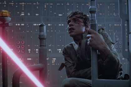 Luke and Darth Vader face off in The Empire Strikes Back