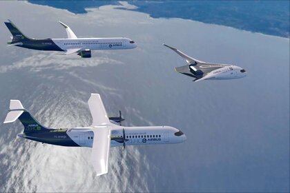 Airbus zero emission hydrogen plane concepts