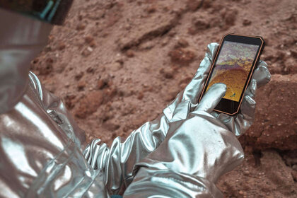 cell phone on the Moon