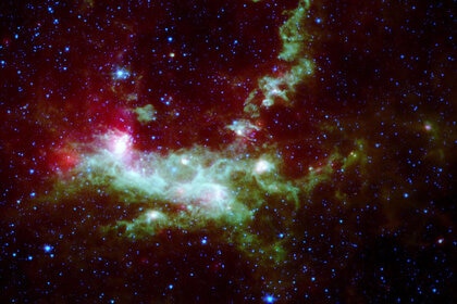 NASA image of star formation in galaxy Henize 206