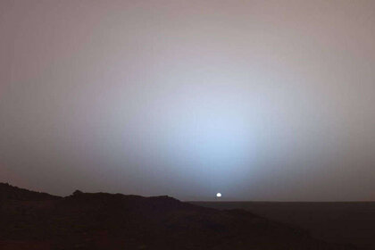 sunset on Mars