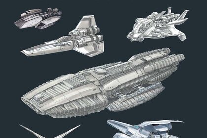 Battlestar Galactica: Designing Spaceships Cover