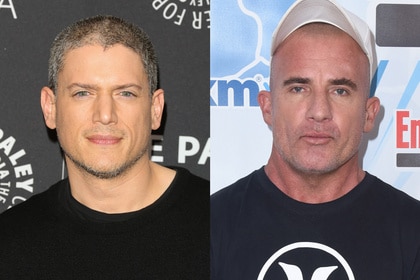 A split of actors Wentworth Miller and Dominic Purcell.