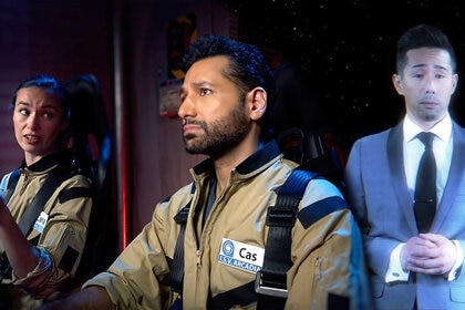 Cara Gee and Cas Anvar (“The Expanse”) and Perry Shen (“General Hospital”) star in a series of videos about exoplanets. Credit: NASA/IPAC/Caltech/Universe Unplugged