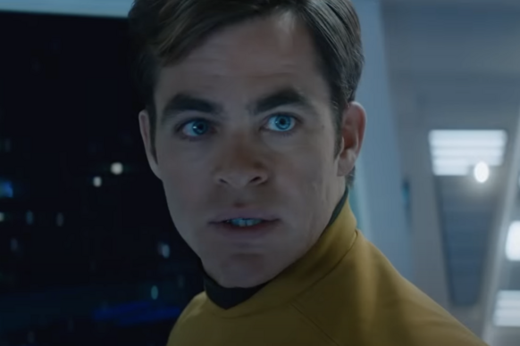Chris Pine as Captain Kirk in Star Trek Beyond (2016)
