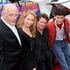 (L-R) Christopher Lloyd, Lea Thompson, Michael J. Fox, Casey Likes, and Roger Bart