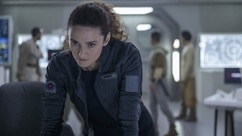 Lt. Sharon Garnet (Christie Burke) appears determined on The Ark Episode 208.