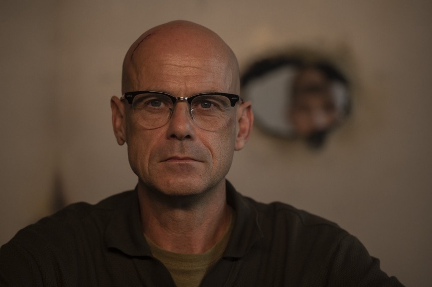 William Trust (Paul Leonard Murray) wears glasses in The Ark Episoe 205.