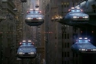 Floating police vehicles appear in The Fifth Element (1997).