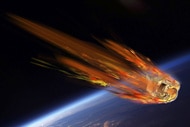 Artist's impression of Draco breaking up in the atmosphere