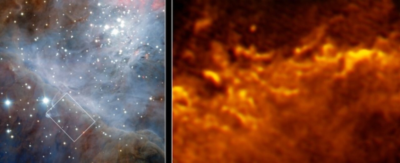 black and orange nebula