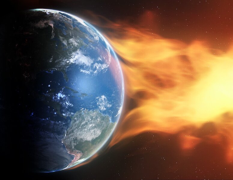 flare global warming solar storm