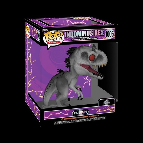 Pop! figure of a Indominus Rex from Jurassic World (2015).