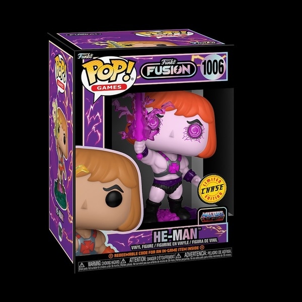 A Pop! figure of He-Man from Masters of the Universe.
