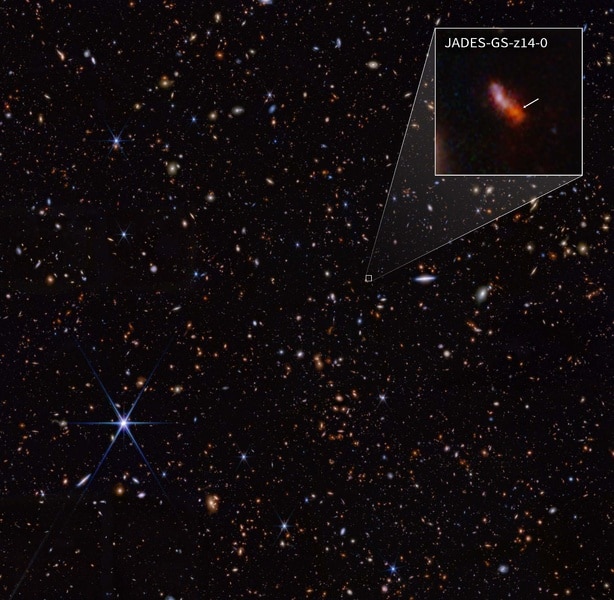 JWST обнаружил самую далекую из известных галактик всего через 290 миллионов лет после Большого взрыва