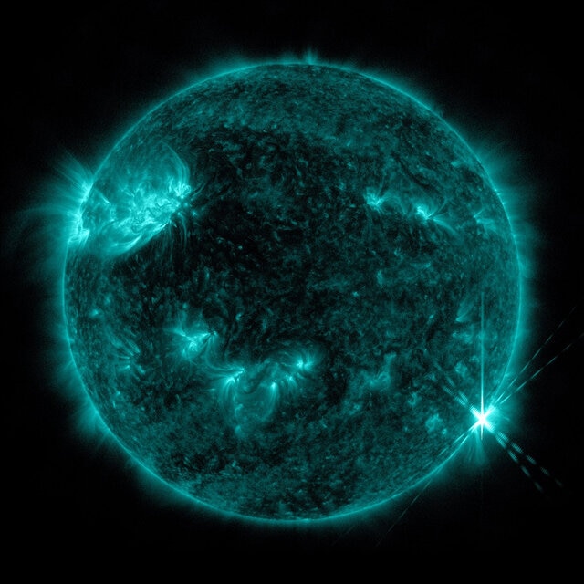 Earth hit by two powerful solar flares, approaching solar maximum