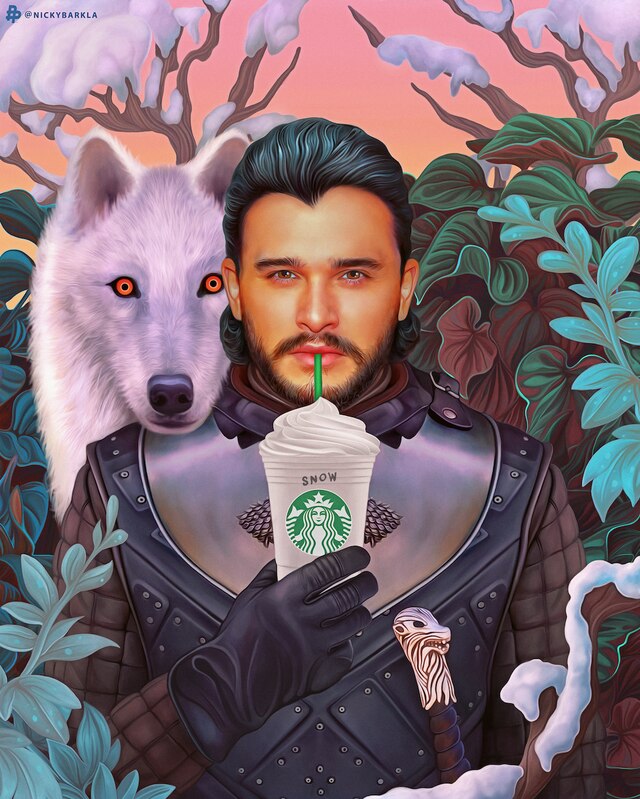 Nicky Barkla salutes Game of Thrones' Starbucks gaffe in fan art series ...