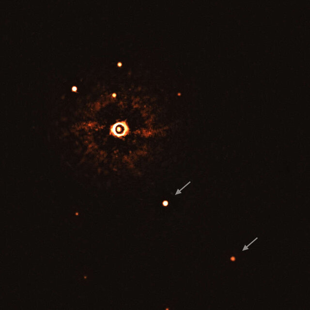 Bad Astronomy | Two giant planets directly seen orbiting a Sun-like ...