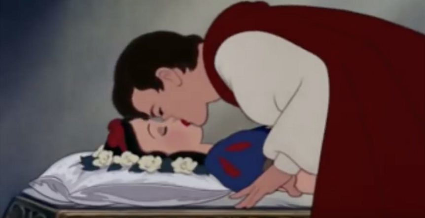 disney prince and princess kissing