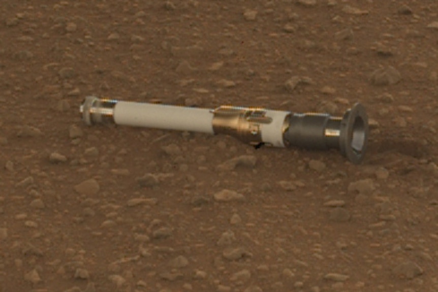 Sample tube on Mars.