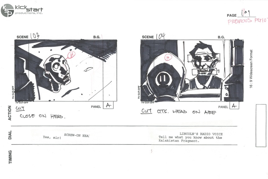 A look at the animation process for The Amazing Screw-On Head.