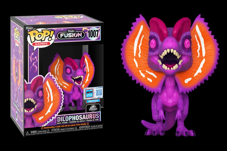 A dilophosaurus Funko pop.