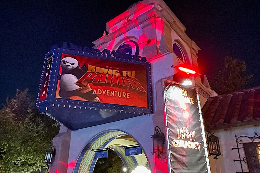 A view of the chucky poster during Halloween Horror Nights at Universal Studio Hollywood