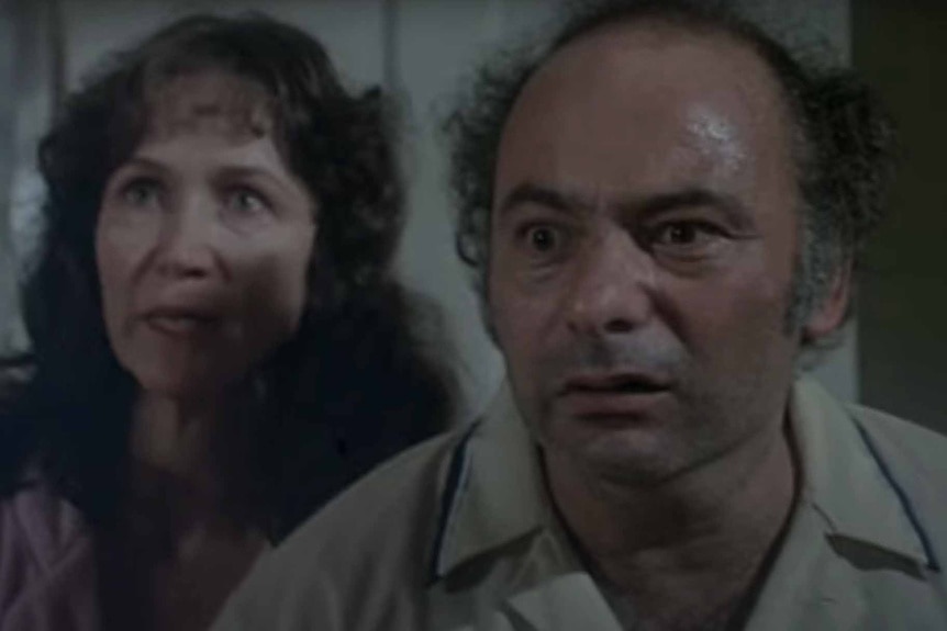 Dolores (Rutanya Alda) and Anthony Montelli (Burt Young) appear concerned in Amityville 2: The Possession (1982).